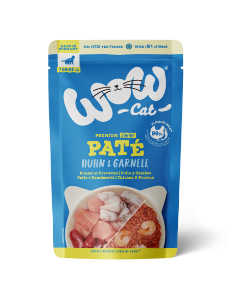 WOW CAT JUNIOR Huhn & Garnele 125gP