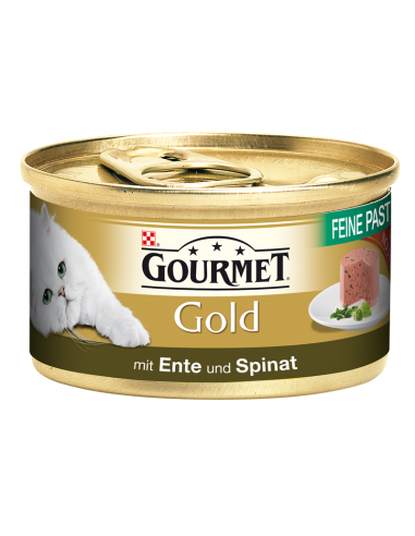 GourmetGold Feine Pastete Ente Spinat 85gD