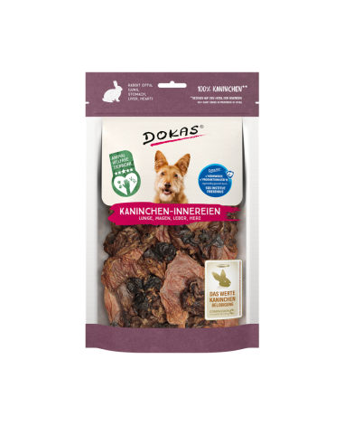 Dokas Dog Snack Kaninchen-Innereien (Herz, Lunge, Magen, Leber) 100g