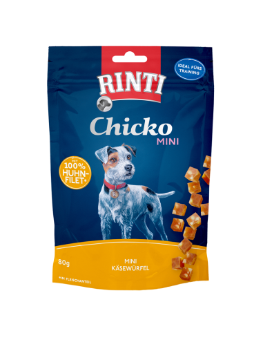 Rinti Snack Chicko Mini Käsewürfel Huhn 80g